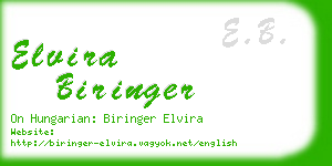 elvira biringer business card